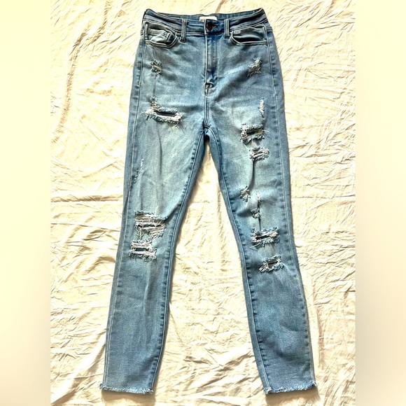 Cello Women's Distressed Light Blue Jeans Size 7 - Picture 1 of 15